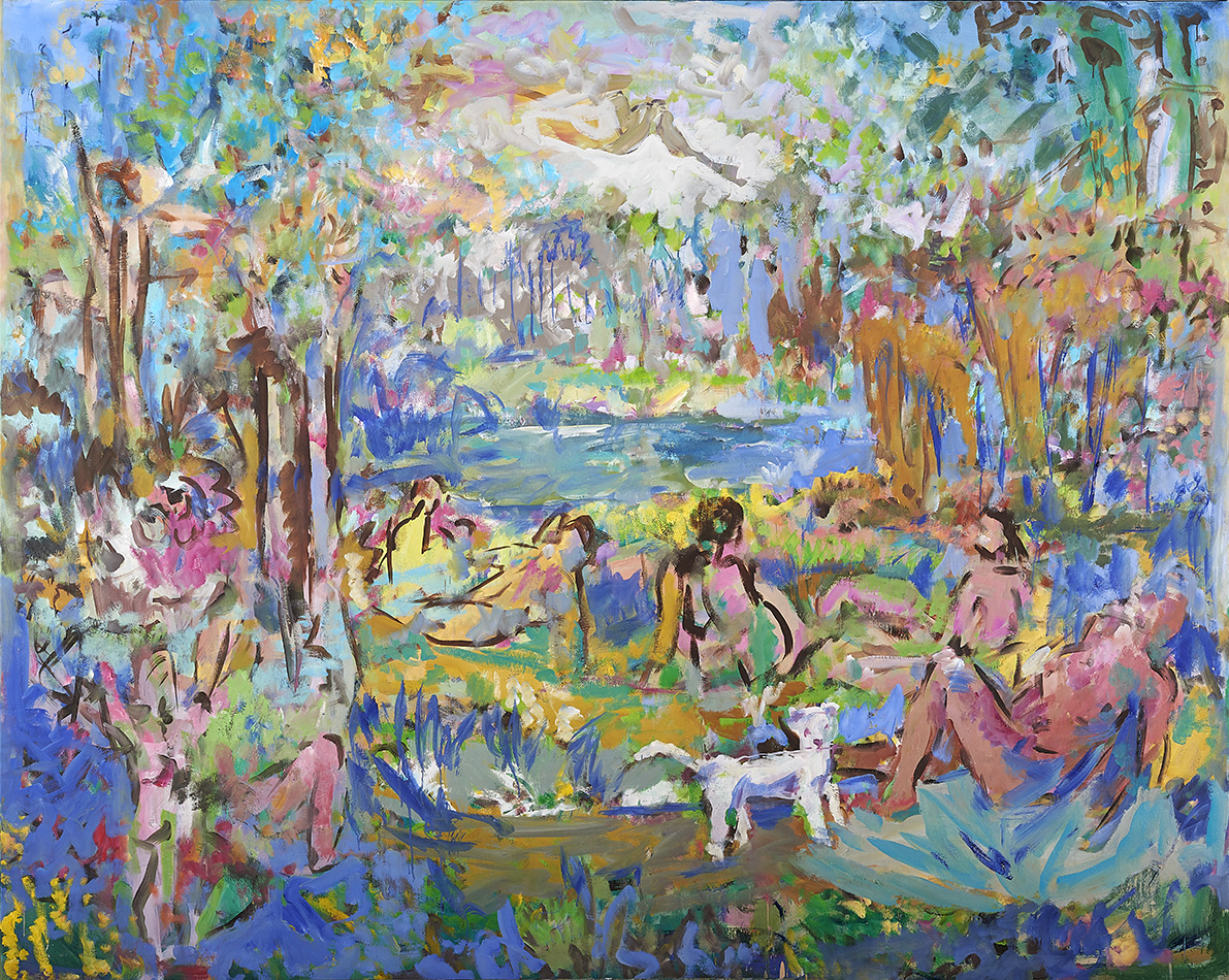 Sommerfrische, Öl/Leinen, 200 x 250 cm, 2017